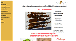Desktop Screenshot of algenfarm.de